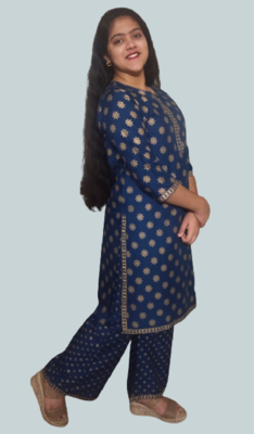 Blue Kurti Printed 7
