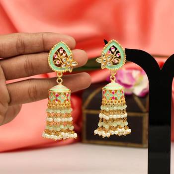 Green jhumkas 1