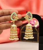 Green jhumkas