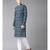 Men Blue & Beige Printed Straight cotton Kurta With Pyjama