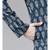 Men Blue & Beige Printed Straight cotton Kurta With Pyjama
