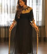 Sale !! Black Moroccan Dubai kaftan farasha abaya long gown zari fancy bedded caftan 