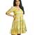 Yellow Tropical Short Frill Dress