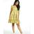 Yellow Tropical Short Frill Dress