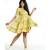 Yellow Tropical Short Frill Dress