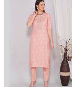 Pink Kurta Set with Narrow Pant