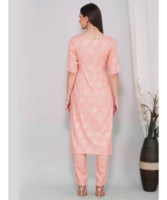 Pink Kurta Set with Narrow Pant 3