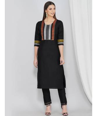 Black Kurta Set with Narrow Pant 1