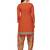 Orange  Crepe Printed Unstitched Salwar Suit Dress Material (Free Size)
