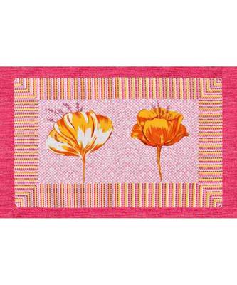 Pink Color Pure Cotton Queen Size Bedsheet with pillow cover Ph-7Phool-Pink 2