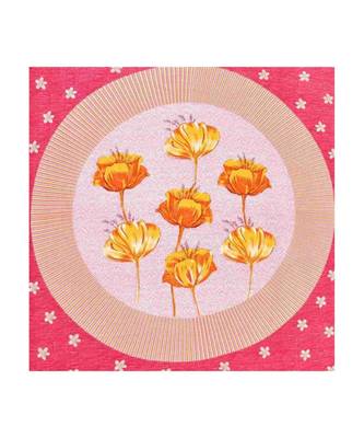 Pink Color Pure Cotton Queen Size Bedsheet with pillow cover Ph-7Phool-Pink 3