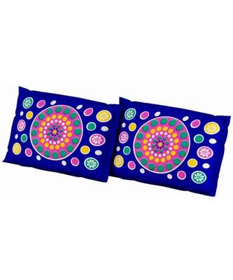 Blue Color Pure Cotton Queen Size Bedsheet with pillow cover Ph-Popins-Blue 2