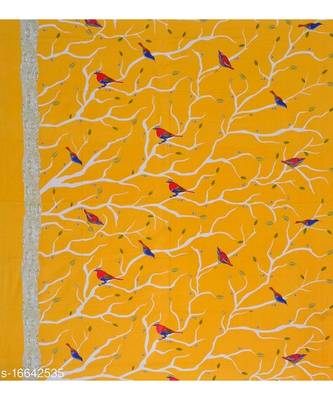 Yellow Color Pure Cotton Queen Size Bedsheet with pillow cover Shaka Yellow 4