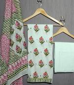 Cambric Cotton Print mirror Handwork Salwar Suit