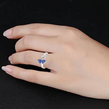 Silver crystal rings 2