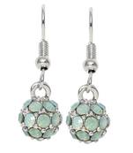 Green crystal earrings