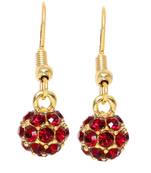 Red crystal earrings