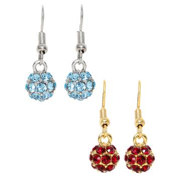 Red crystal earrings 1