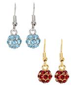 Red crystal earrings