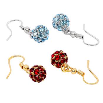 Red crystal earrings 4