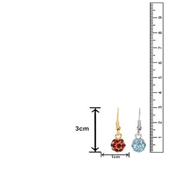Red crystal earrings 5