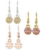 Pink crystal earrings