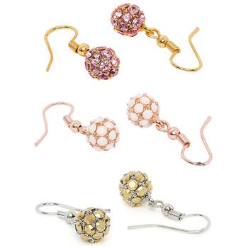Pink crystal earrings 5