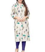 Multicolor printed rayon ethnic-kurtis