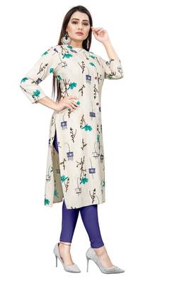 Multicolor printed rayon ethnic-kurtis 3