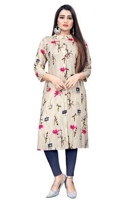 Multicolor printed rayon ethnic-kurtis 1