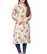 Multicolor printed rayon ethnic-kurtis