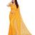 Yellow plain net saree with blouse
