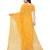 Yellow plain net saree with blouse