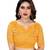 Yellow plain net saree with blouse