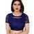 Navy blue plain net saree with blouse