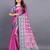 Pink woven jacquard saree with blouse