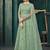 Green embroidered net salwar