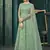 Green embroidered net salwar