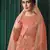 Peach embroidered net salwar