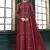 Maroon embroidered net salwar