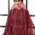 Maroon embroidered net salwar