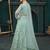 Sky blue embroidered net salwar
