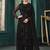 Black embroidered net salwar
