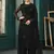Black embroidered net salwar