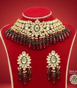 Maroon necklace-sets