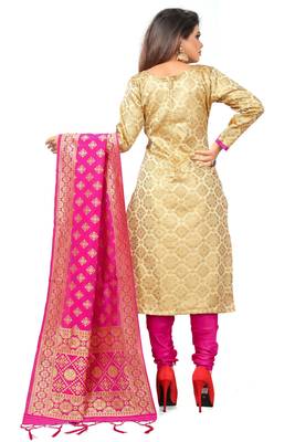 Brown resham woven jacquard salwar 3