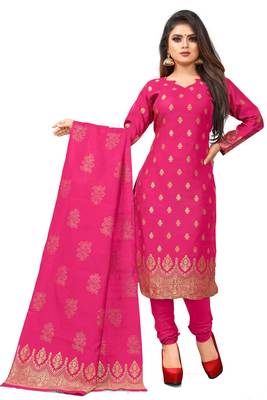 Rani-pink resham woven jacquard salwar 1