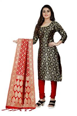 Black resham woven jacquard salwar 1