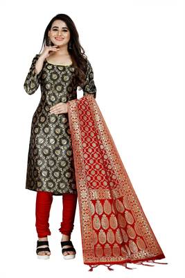 Black resham woven jacquard salwar 2