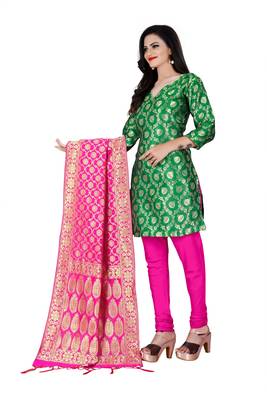 Green resham woven jacquard salwar 2